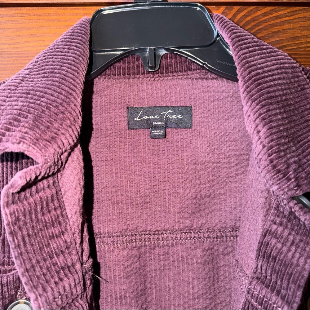 Love Tree Raw Hem Corduroy Jacket - Picture 5 of 7